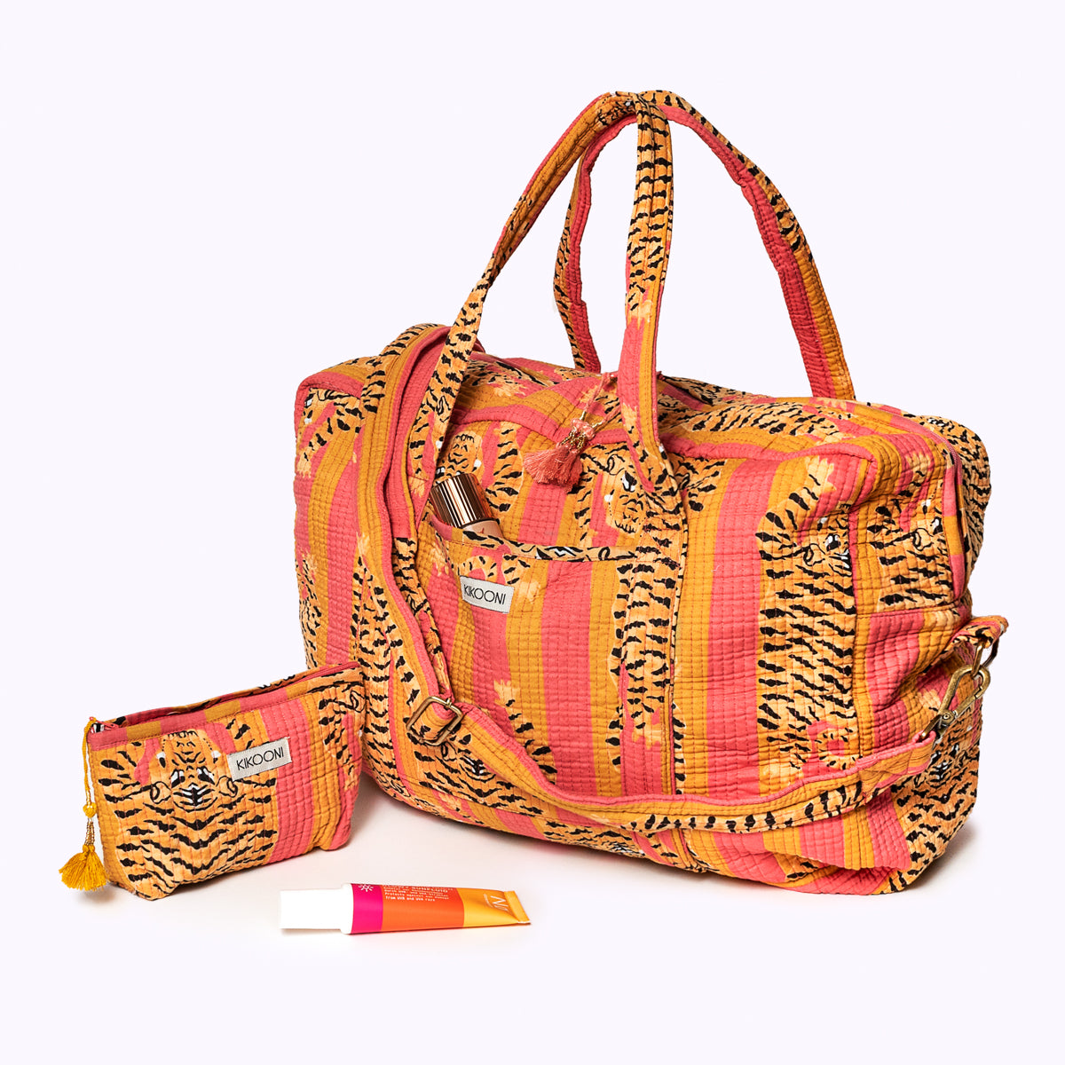 Large travel bag "Poppy Tiger Sunset"
