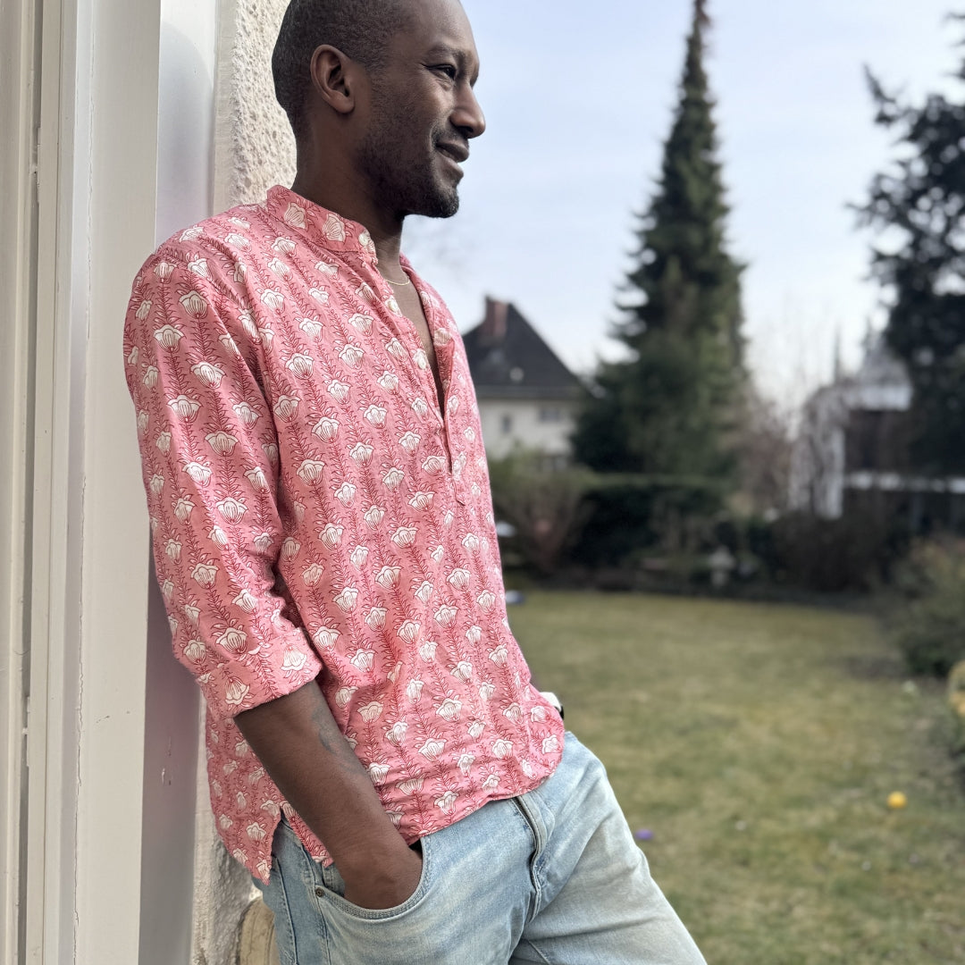 Unisex Sommer Shirt "Soft Rose"  – 100% Baumwolle