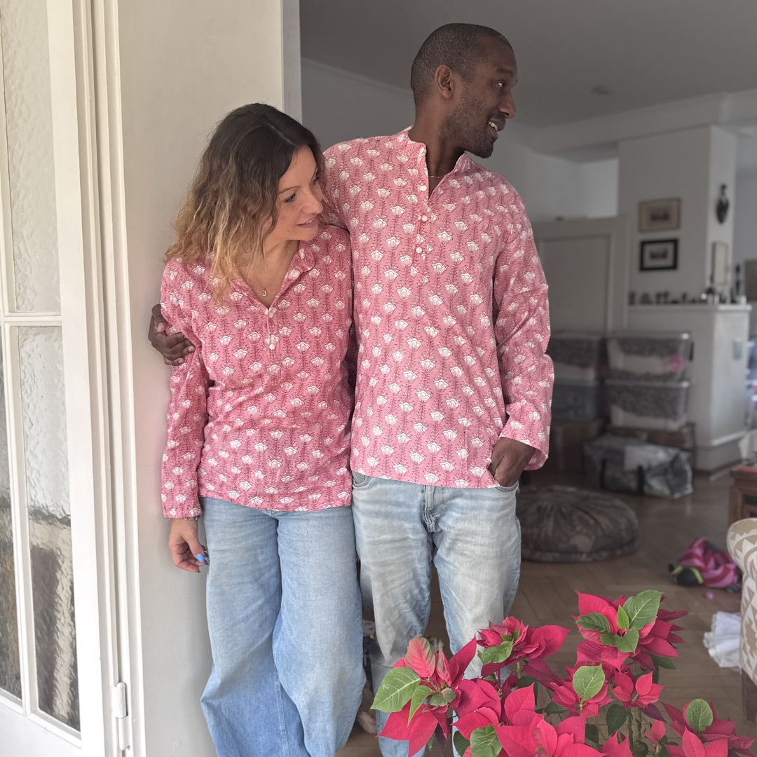 Unisex Sommer Shirt "Soft Rose"  – 100% Baumwolle