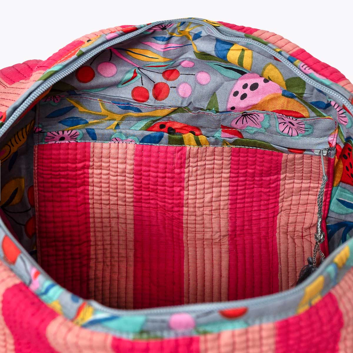 Baumwolltasche "Bold Stripes Peach"