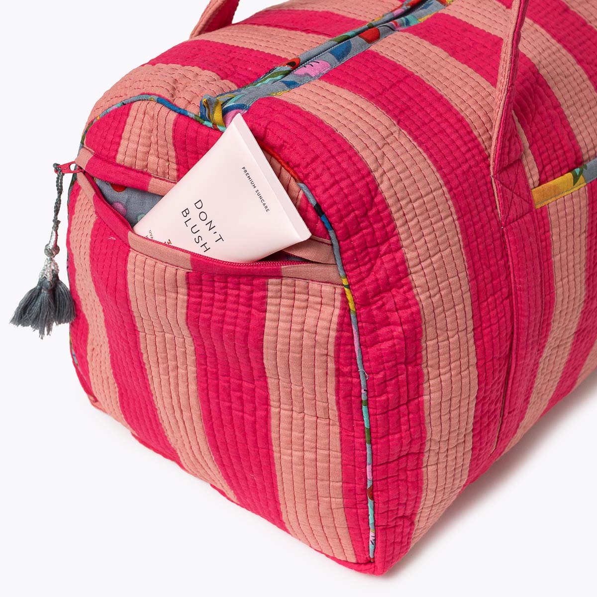 Baumwolltasche "Bold Stripes Peach"
