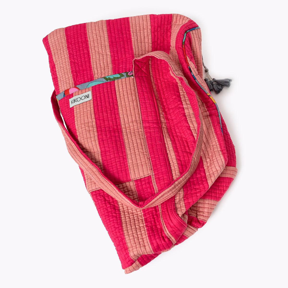 Baumwolltasche "Bold Stripes Peach"