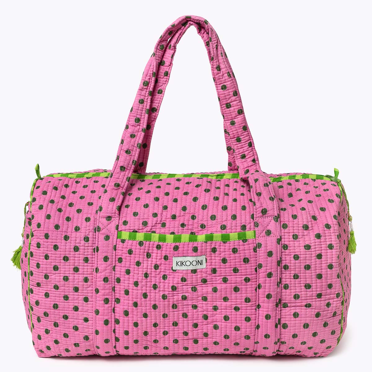 Baumwolltasche " Dizzy Dots - Lime"