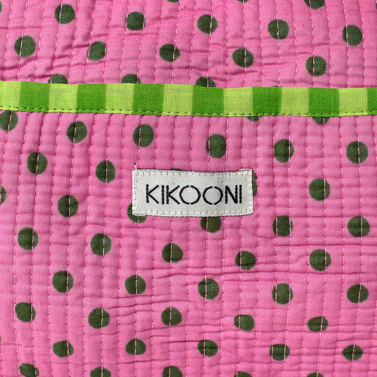 Baumwolltasche " Dizzy Dots - Lime"