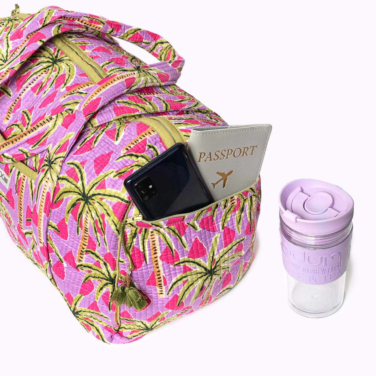 Handmade cotton bag "Palm Spring"