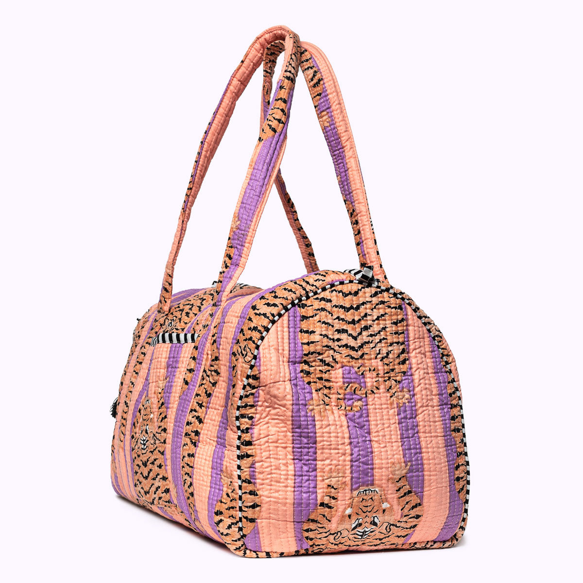 Cotton tote bag "Poppy Tiger - Peach Fusion"