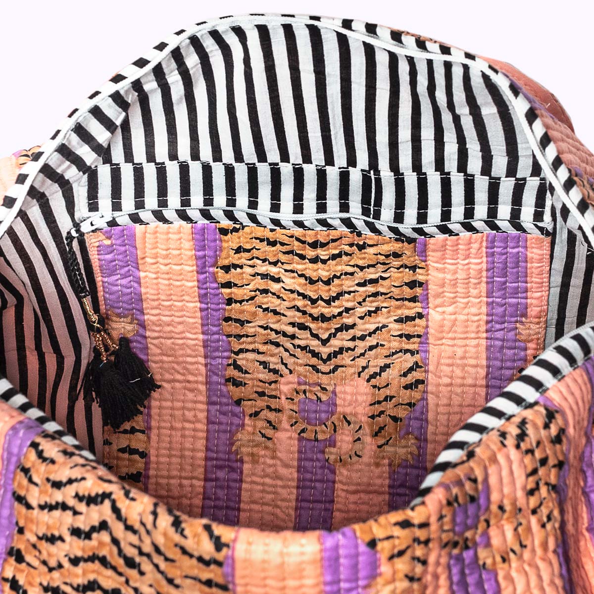Baumwolltasche "Poppy Tiger - Peach Fusion"