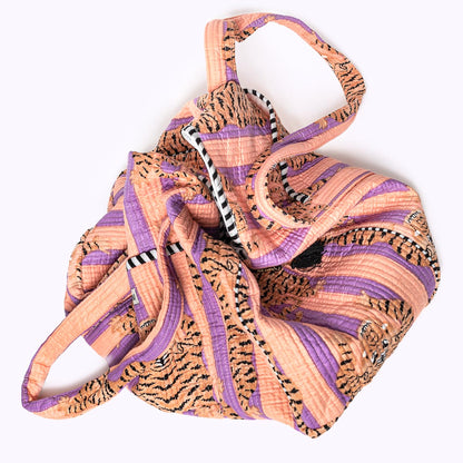 Baumwolltasche "Poppy Tiger - Peach Fusion"