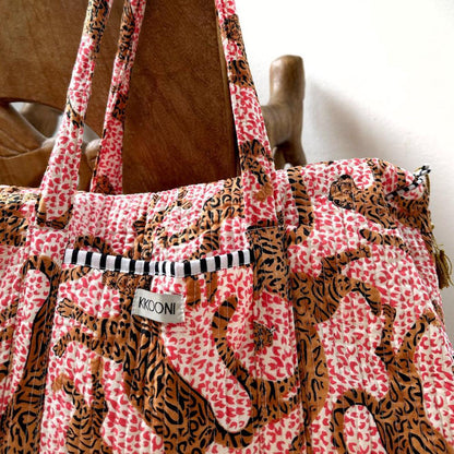 handmade cotton bag "H.LEOPARD"