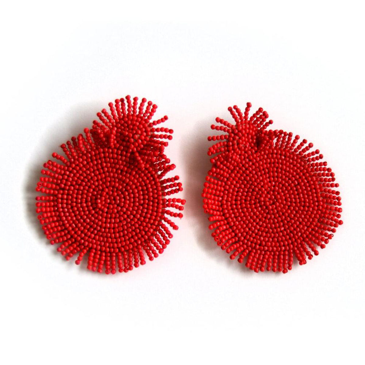 Handmade earrings "Big Red" 