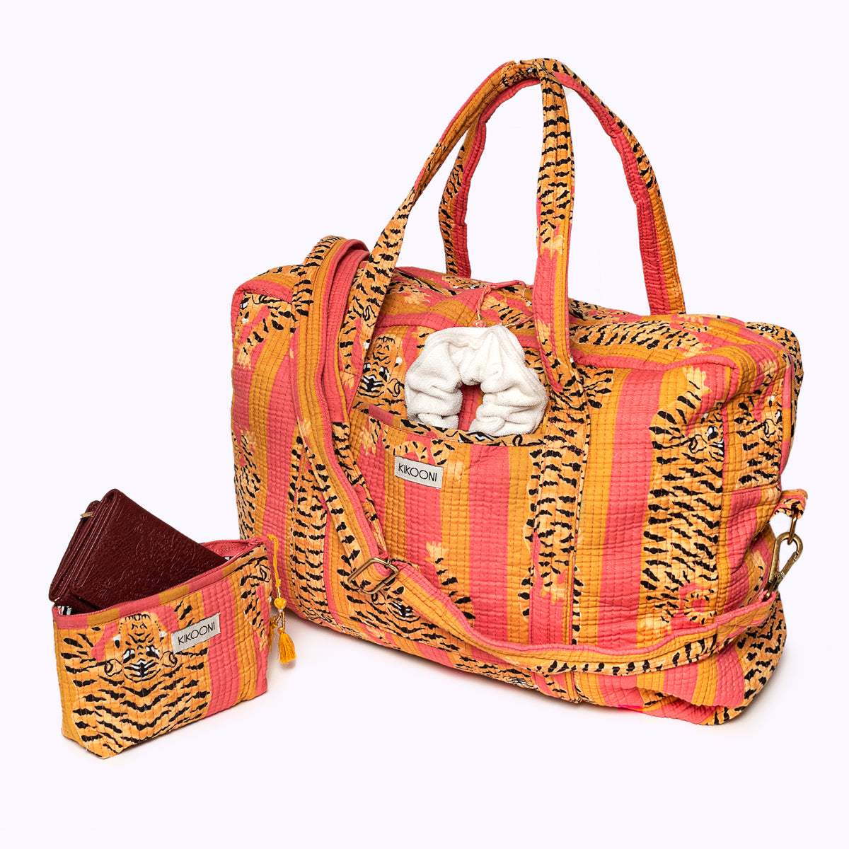 Large travel bag "Poppy Tiger Sunset"