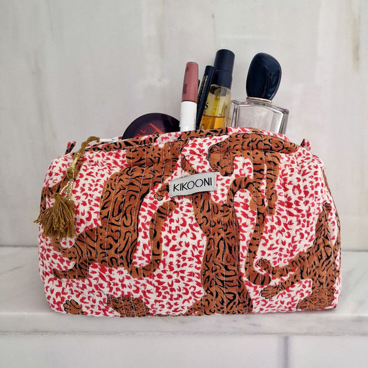 handmade cosmetic bag "h.Leopard"