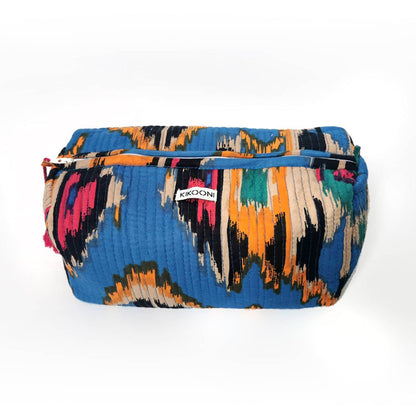 handmade cosmetic bag "Ikat blue"