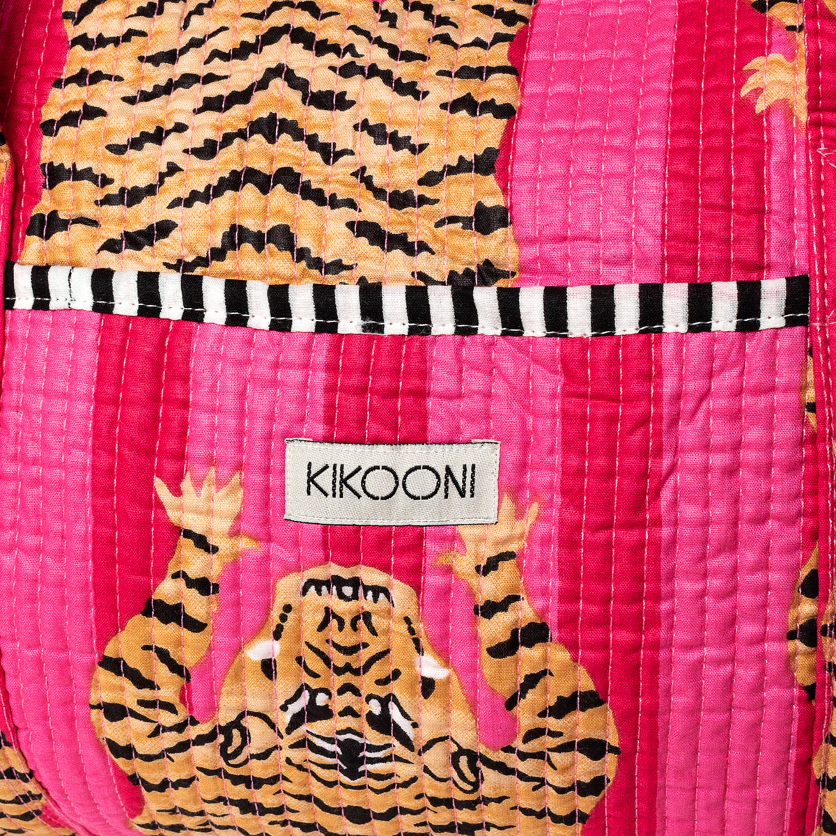 Handgemachte Baumwolltasche  "Poppy Tiger PINK"