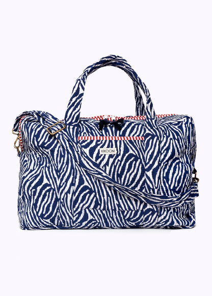 Große Reisetasche "Blue Zebra"