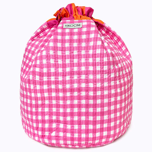 FUNBAG "Happy Checks Pink Sunset" - Big