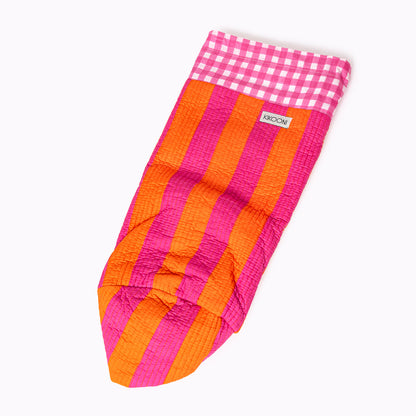 FUNBAG "Bold striped pink sunset" - BIG