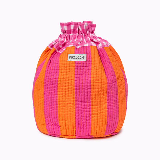 FUNBAG "Bold Stripes pink sunset" -small