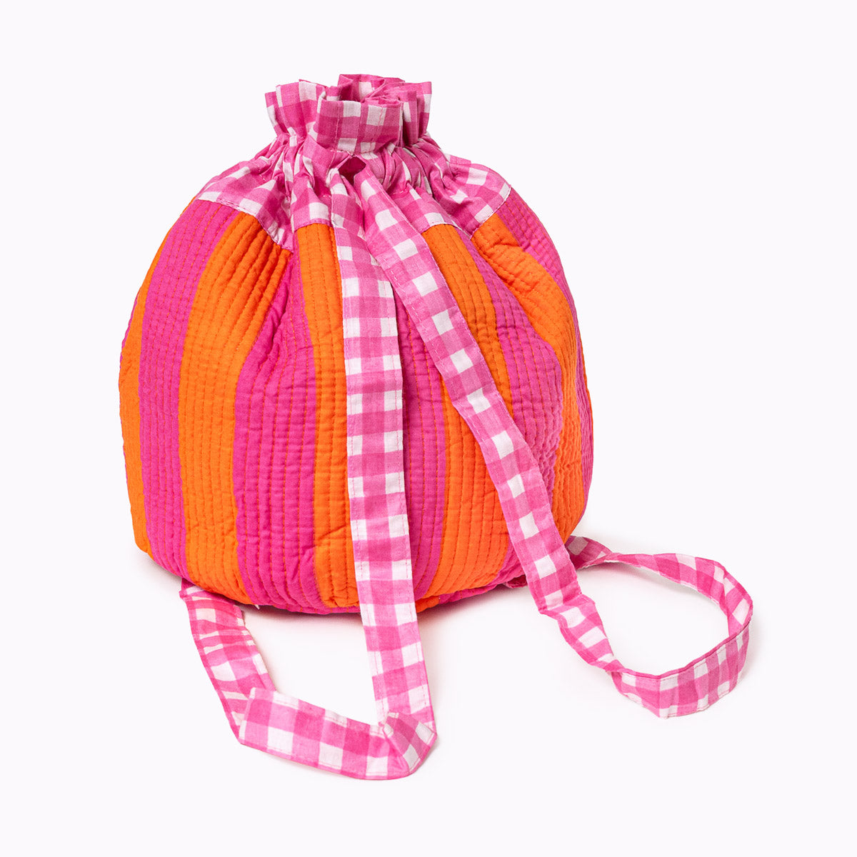 FUNBAG "Bold Stripes pink sunset" -small