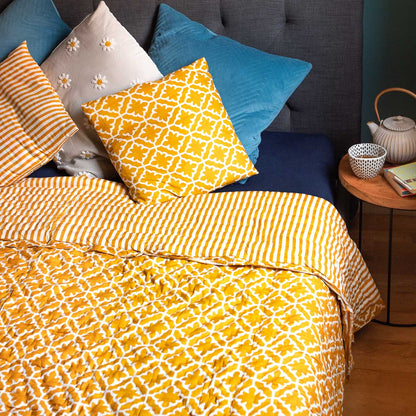 XXL Quilt "Golden Magic"  -  King Size Überdecke