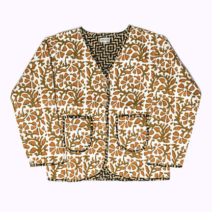 handgefertigte Baumwolljacke "Golden Leaf"