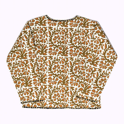 handgefertigte Baumwolljacke "Golden Leaf"