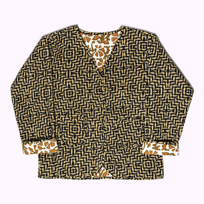 handgefertigte Baumwolljacke "Golden Leaf"