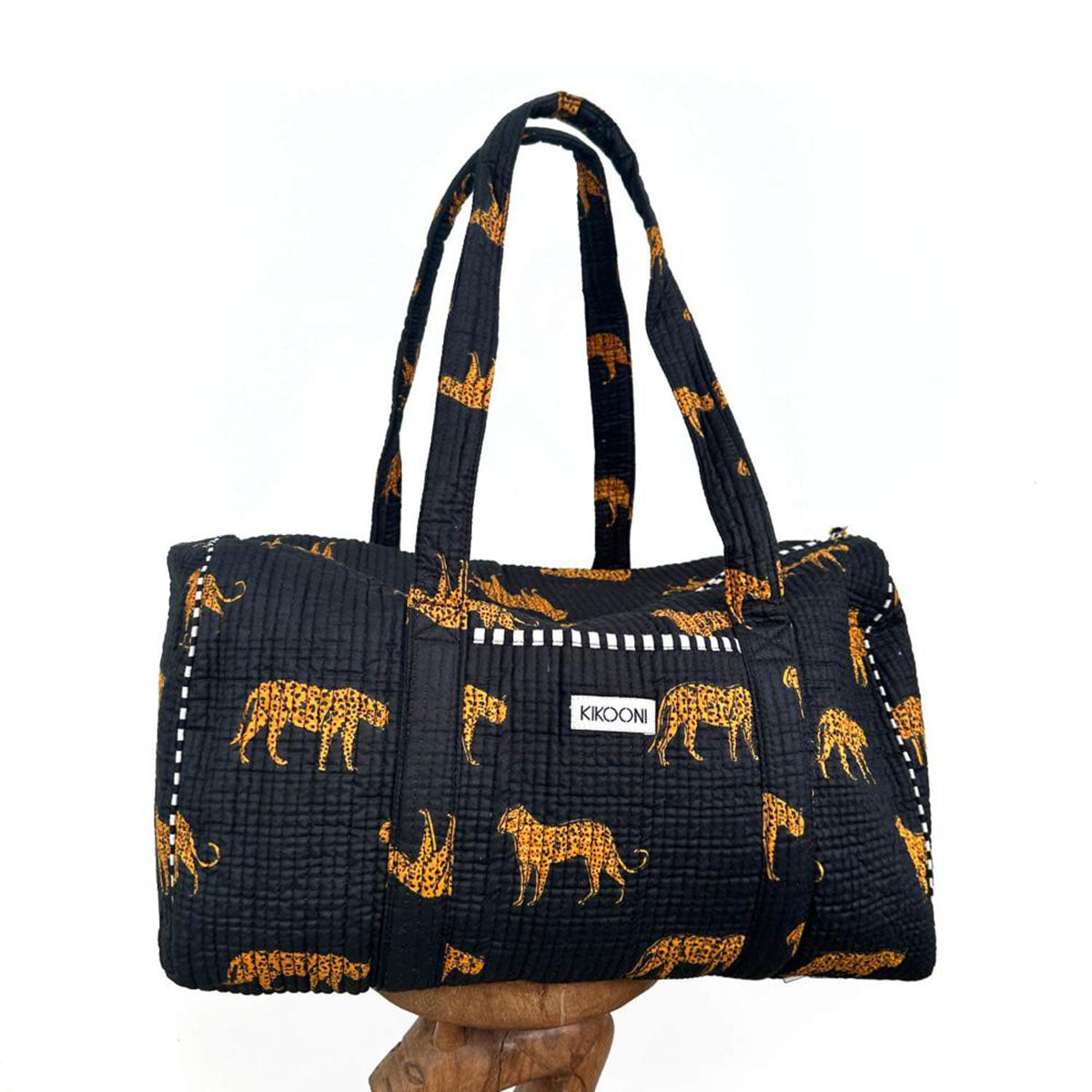 Handgemachte Baumwolltasche  "Black Leopard"