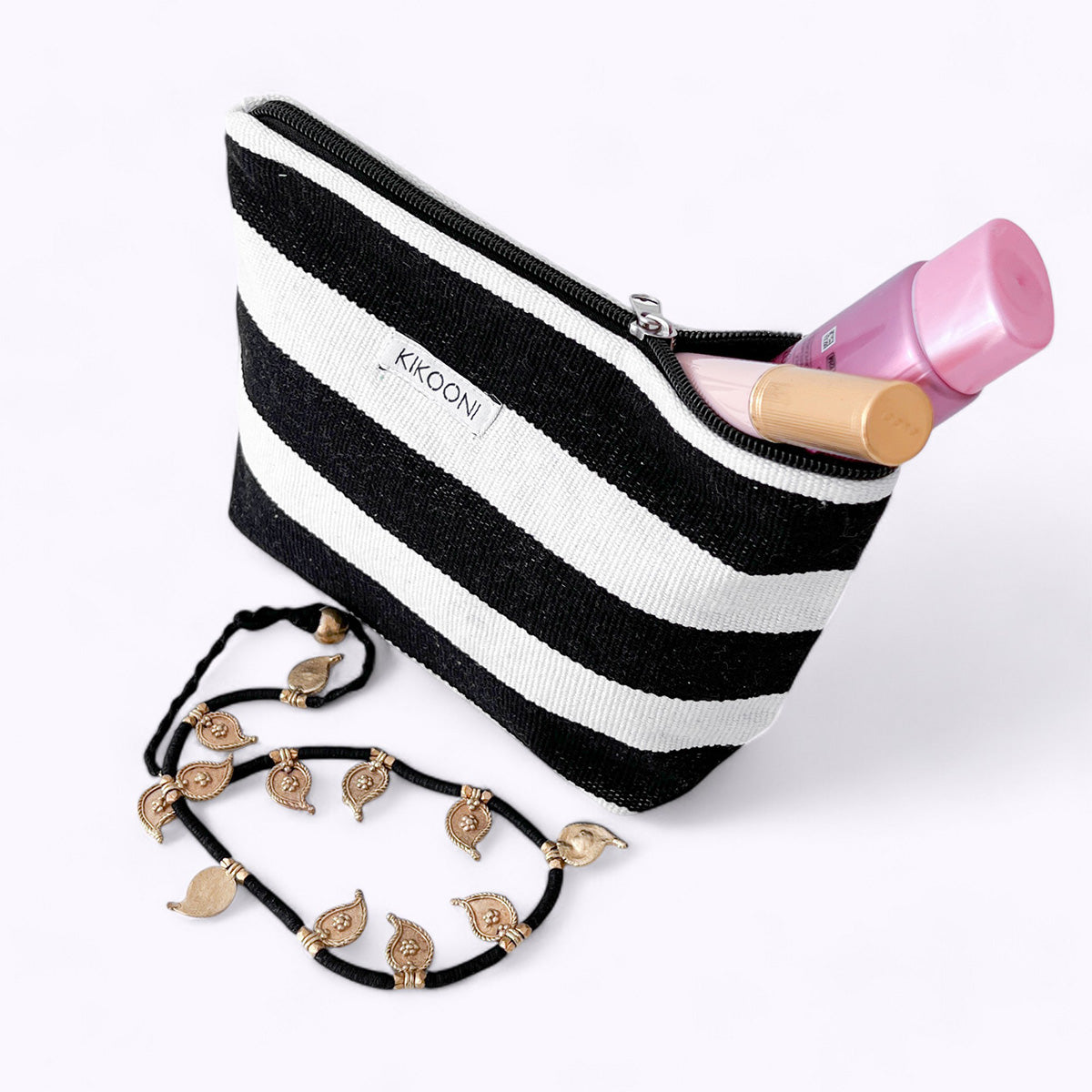 Handgewebte kleine Kosmetiktasche "CLASICO"