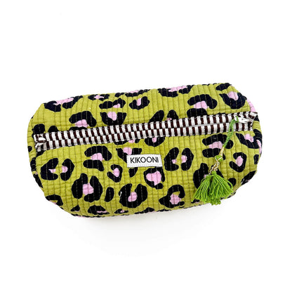 handmade cosmetic bag "Oh Leo Cosmic Green"