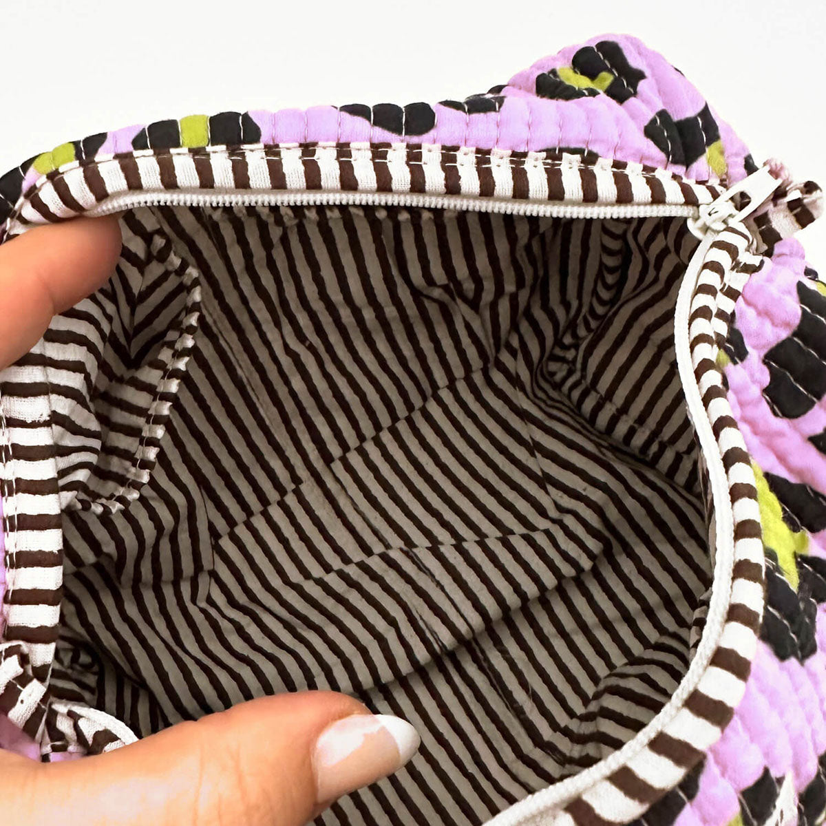 Handmade cosmetic bag "Oh Leo Cosmic Lilac"