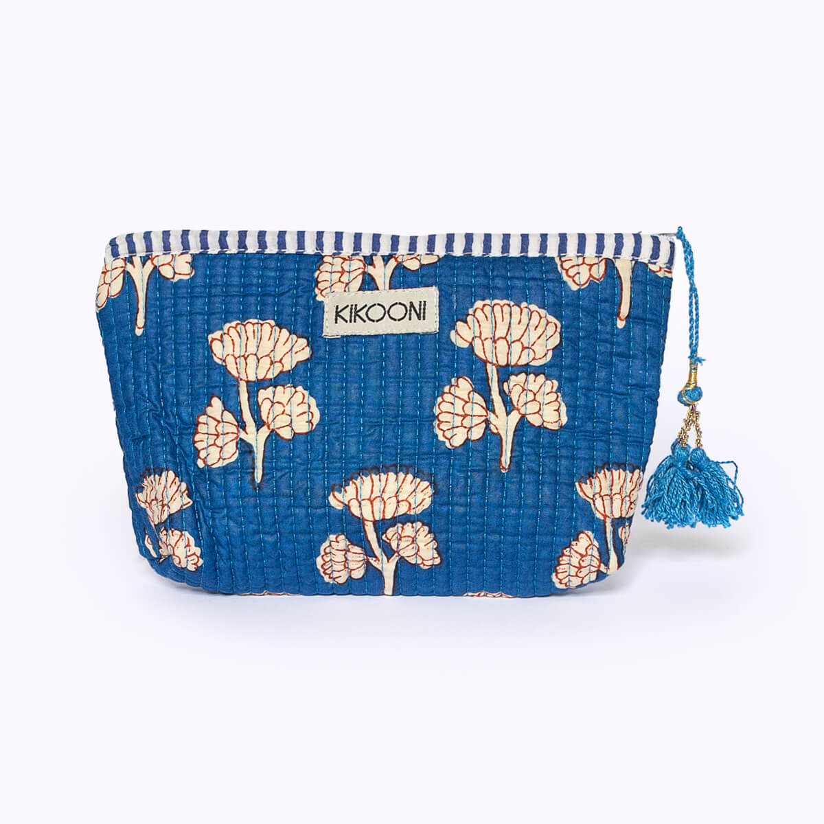 handgemachte Mini Tasche "Mystic Flower" blau und gelb