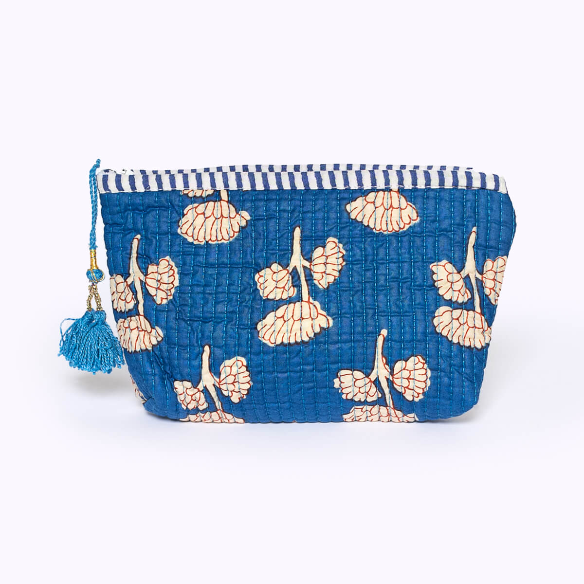 handgemachte Mini Tasche "Mystic Flower" blau und gelb