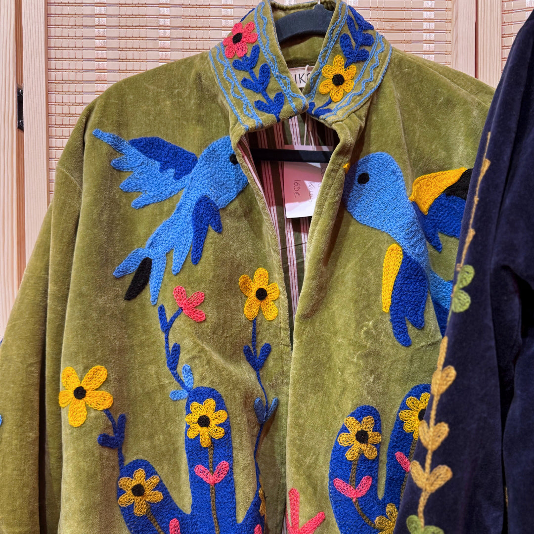 Samtjacke "my mexican escape" green