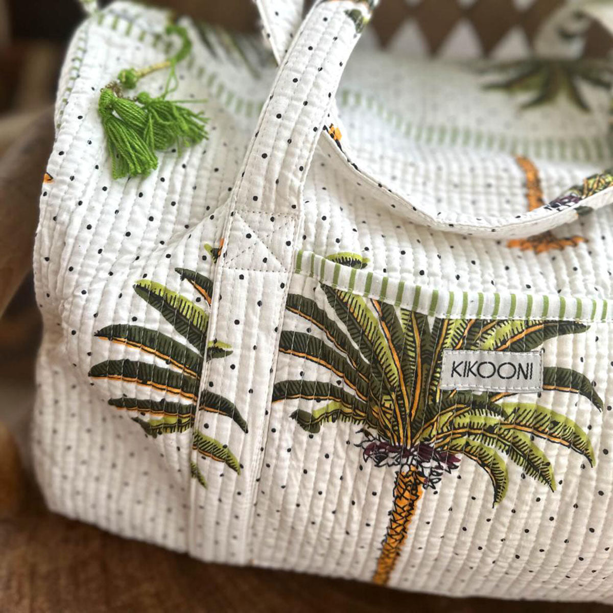 handmade cotton bag "Palms"