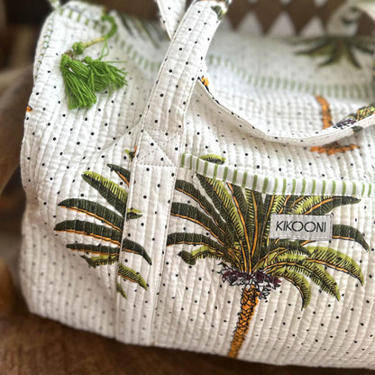 handmade cotton bag "Palms"