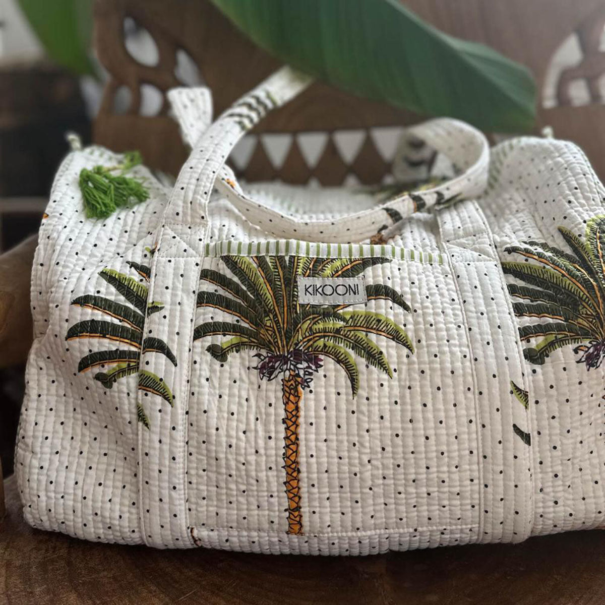 handmade cotton bag "Palms"