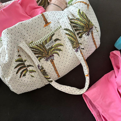 handmade cotton bag "Palms"