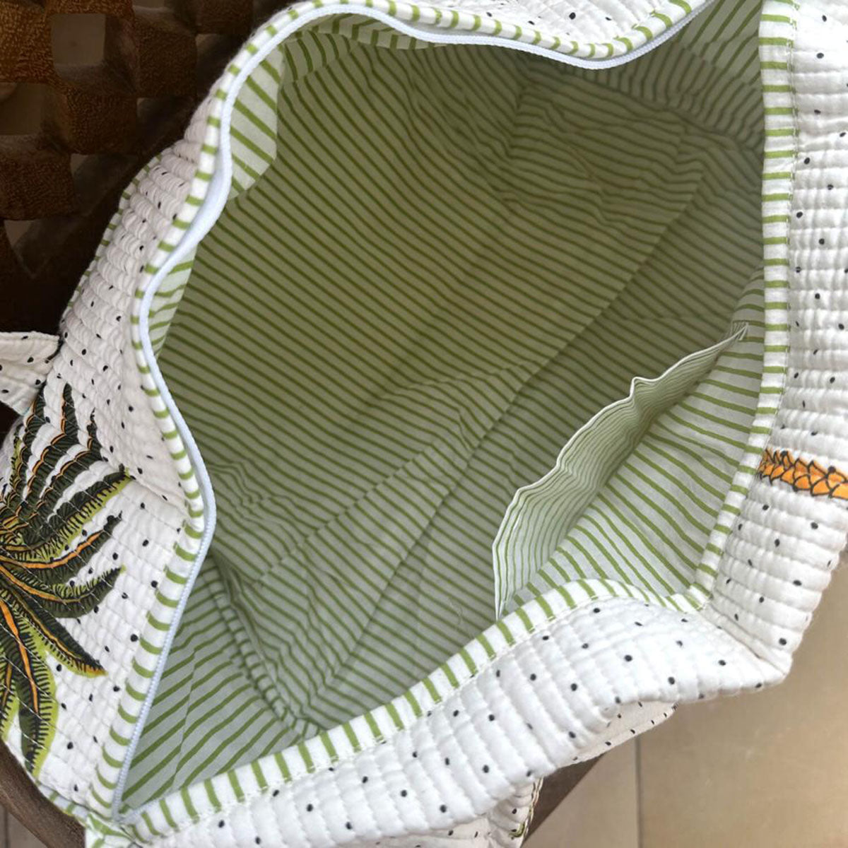 Handgemachte Baumwolltasche  "Palms"