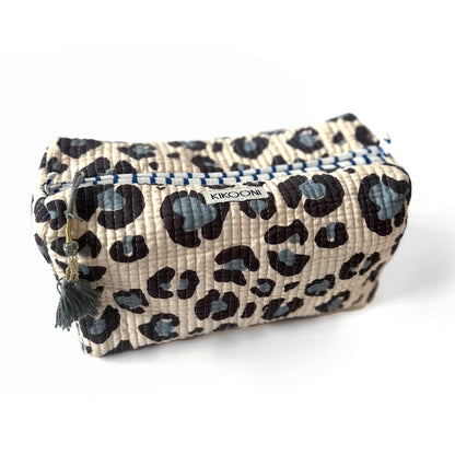 handmade cosmetic bag "Blue Leo"