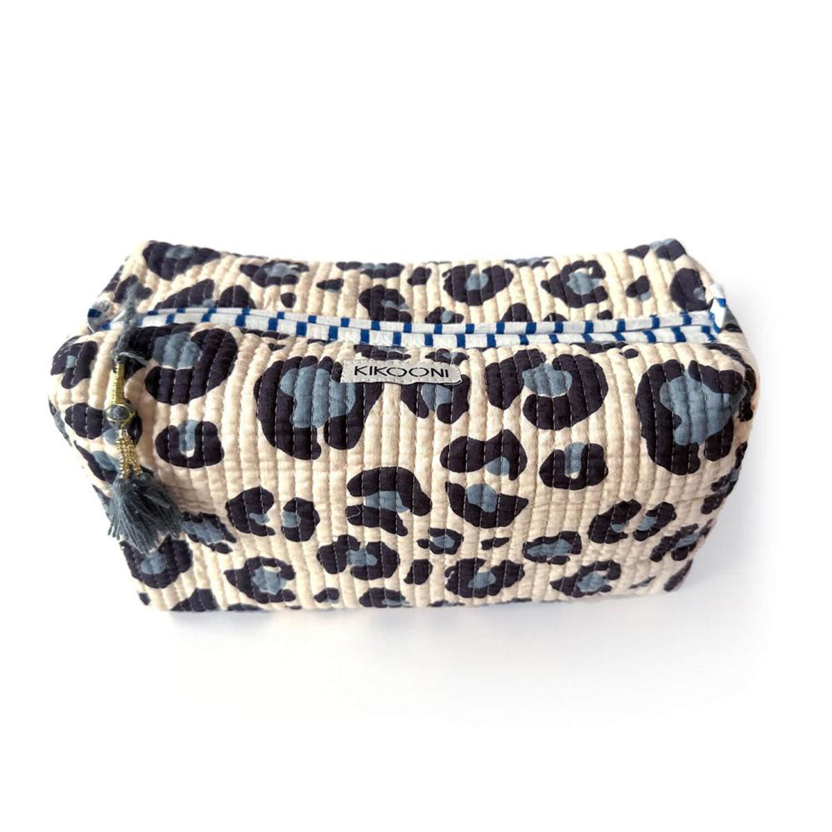 handmade cosmetic bag "Blue Leo"