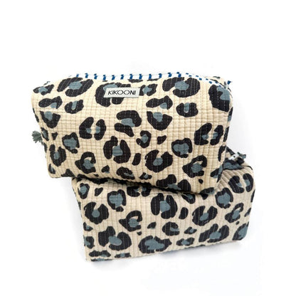 handmade cosmetic bag "Blue Leo"