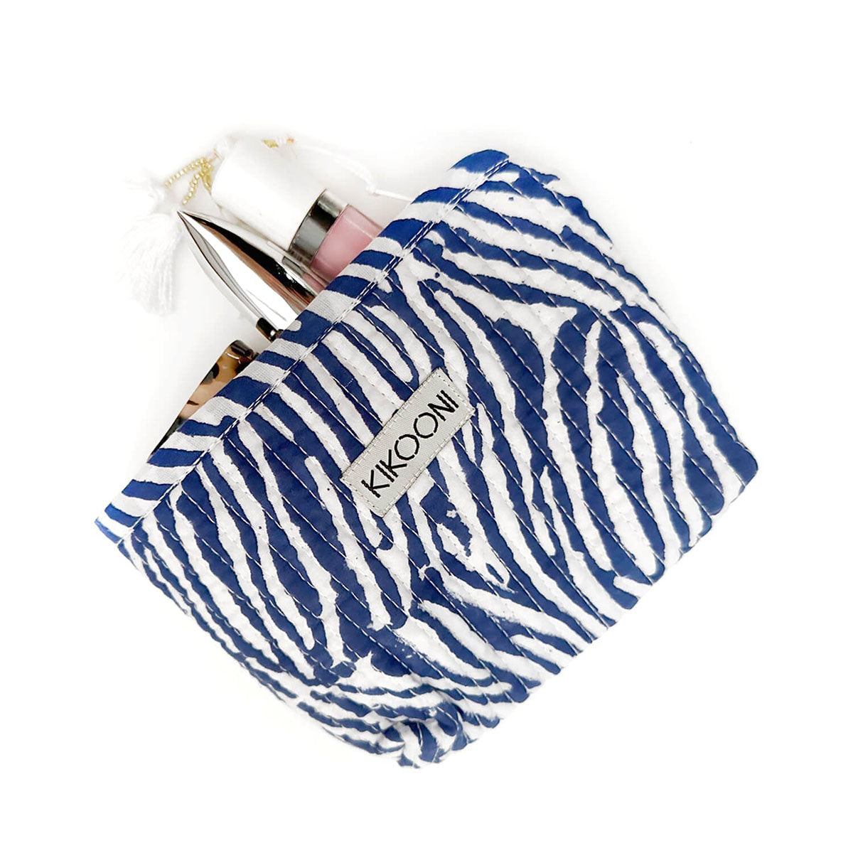 Handgemachte Mini Tasche "Blue Zebra"