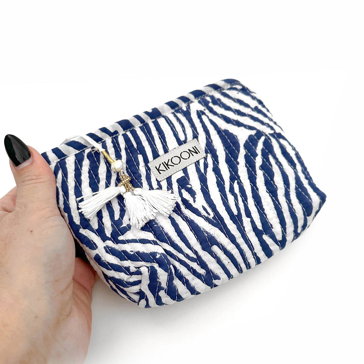 Handgemachte Mini Tasche "Blue Zebra"