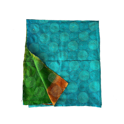 XL – Kantha Scarf "DEEP WATERS" 