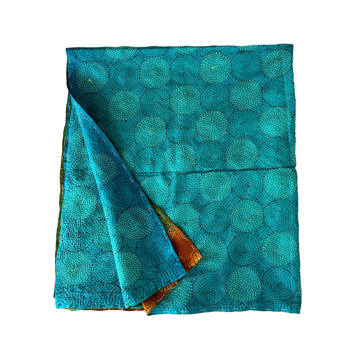 XL – Kantha Schal "DEEP WATERS"