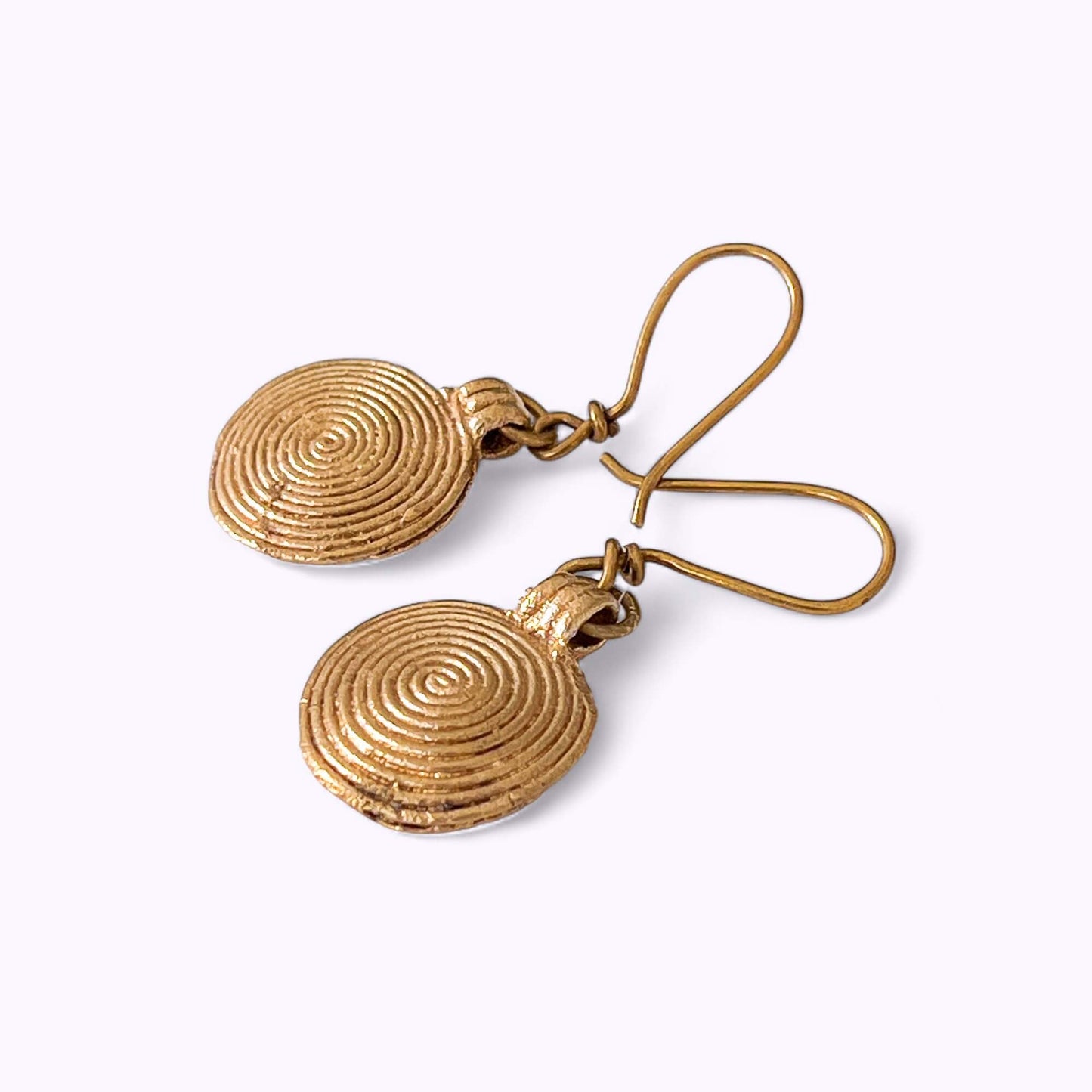 Earrings "Shield" • grooved