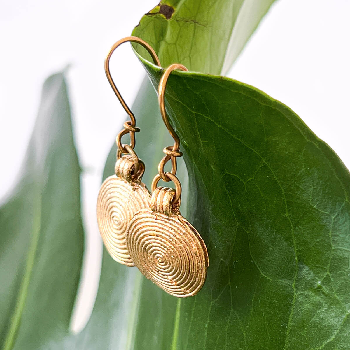 Earrings "Shield" • grooved