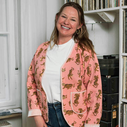 handgefertigte Baumwolljacke "Electric Tigress"