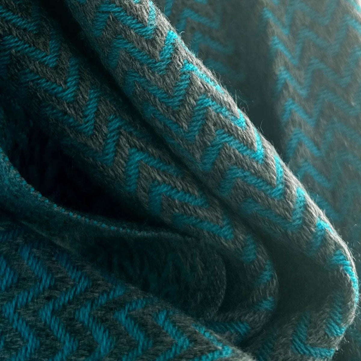 large cashmere scarf "ICYBLUE" 